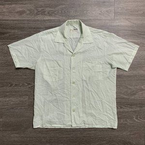 Vintage Manhattan Madaco Plaid 50s 60s Thin Camp Collar S/S Shirt Sz. M